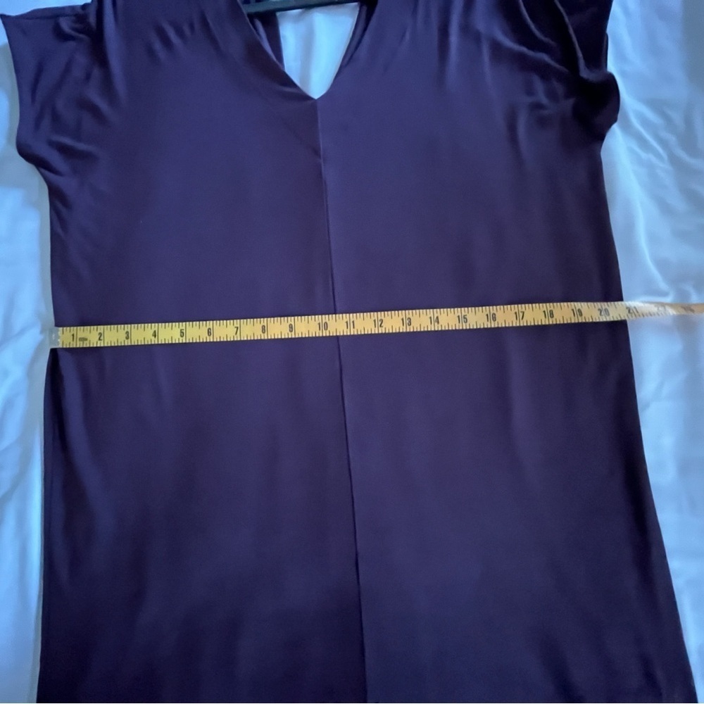 Lilla P Super Soft Jersey Knit Pullover Midi Shift Dress Eggplant Women’s sz Med - Picture 12 of 14